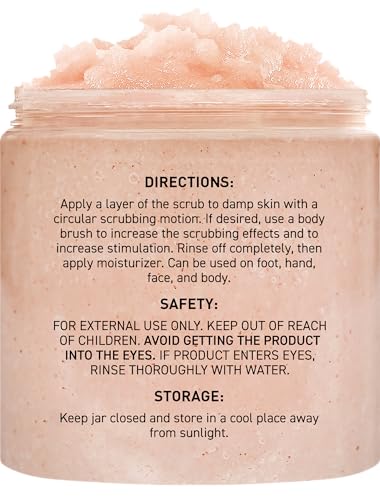Image of Brooklyn Botany Himalayan Salt & Stem Cell Body Scrub - Moisturizing and Exfoliating Body, Face, Hand, Foot Scrub - Fights Stretch Marks, Fine Lines, Wrinkles - Great Gifts for Women & Men - 10 oz