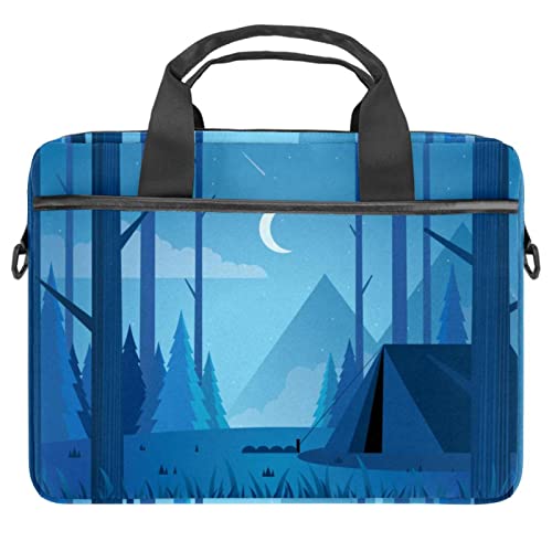 Sac bandoulière PC 13 à 14.5 pouces motif tigre bleu nuit 28x36.8 cm