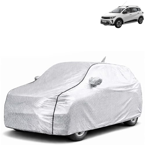Image of KINGSWAY SilverTech 100% Waterproof Car Cover Only with Triber (Year 2025 Onwards - All Model) | Mirror and Antenna Pockets | Scratchproof | All Weather Car Body Cover