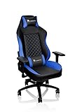 Tt eSports by Thermaltake GT-Comfort 500 Chaise de Jeu, Métal, Bleu, 74 x 76,5 x 141 cm