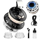 Yinicare Self Haircut Kit for Men, USB Rechargeable Cordless Automatic Circular Hair Clipper with Trimmer, Waterproof Electric Grooming Kit for Home/Dorm, Easy Cut Short Hair & Buzz Cuts