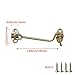 Savagrow 2Pcs Door Lock Latch Gate Latch 4 Inch Brass Hook and Eye Latch Window Latch Barn Door Hook