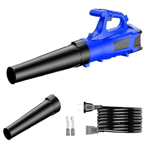LVSEWOA Soplador de Hojas inalámbrico de 7000 W, Aspirador y soplador de Hojas, 17 000 r/min, 6 velocidades Ajustables, Aspirador y triturador de Hojas (5000 W, 10 Metros de Cable)