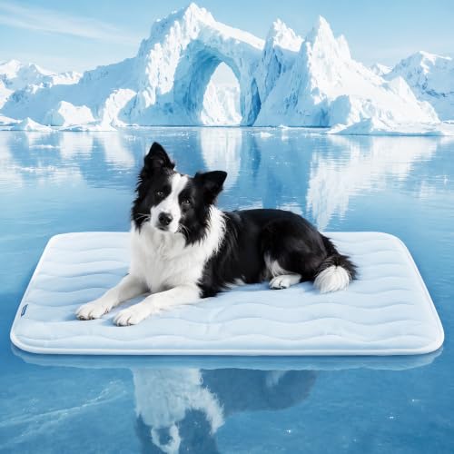 Whiskmiel Dog Cooling Mat, Large & Medium Dogs, Self-Cooling Pad, Q-Max>0.4