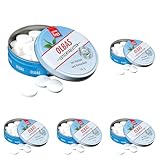 Olbas - Lutschtabletten zuckerfrei - bei Husten und Heiserkeit - 3 Öle (Pfefferminz, Cajeput, Eukalyptus) - 1x 50 g Dose (Packung mit 5)