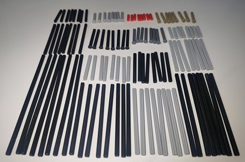 120PCS Technical Parts Axle Rods Assortment Pack, Axle Connectors Parts Replacement Set Compatible with Lego Accessories Parts and Pieces