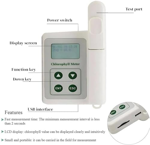 Accurate Portable Chlorophyll & Nitrogen Analyzer, 0.0 to 99.99 SPAD Range, Ideal for Farmers, Gardeners, Scientists – Essential Plant Nutrition Measurement Tool