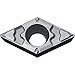 Kyocera DCMT 3251GP TN60 Grade Uncoated Cermet, 55 Degree Diamond, Positive Rake Angle, Neutral Turning Insert for Continuous and Finishing in Steel and Stainless Steel (10 pcs)