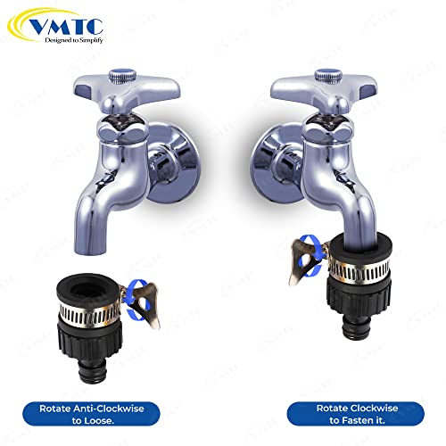 Image of VMTC Heavy-Duty Tap Connector Pair for 1 /2 inch Round Taps: Secure Connection, High-Pressure Resistant, Compatible with 1 /2-inch Pipes