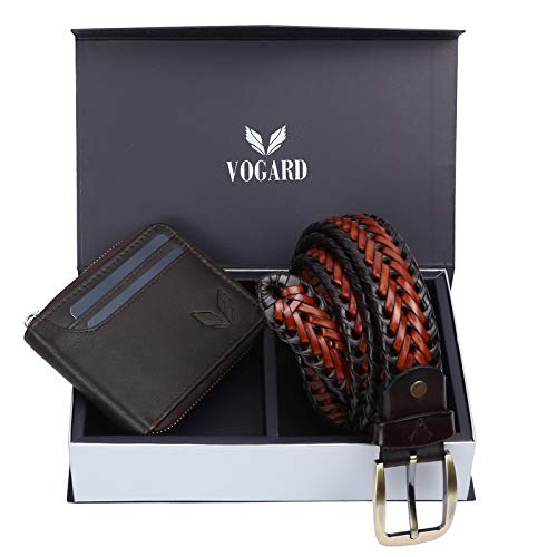 Image of VOGARD Men's Genuine Leather RFID Protected Wallet | Wallet for Men (Brown)