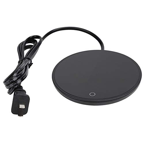 Cup Warmer Pad, Portable Electric Waterproof Touch Heating Cup Mat Coffee Mug Warmer Pad Beverage Heater for Coffee Tea Milk, Waterproof/Electricity Leakage Proof(Black US 110V)