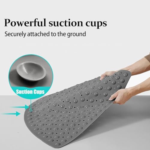 Tappetino da doccia angolare angolare antiscivolo, morbido al tatto, per vasca da bagno e doccia, accessorio ideale per il bagno, 54 x 54 cm, perfetto per sicurezza e comfort
