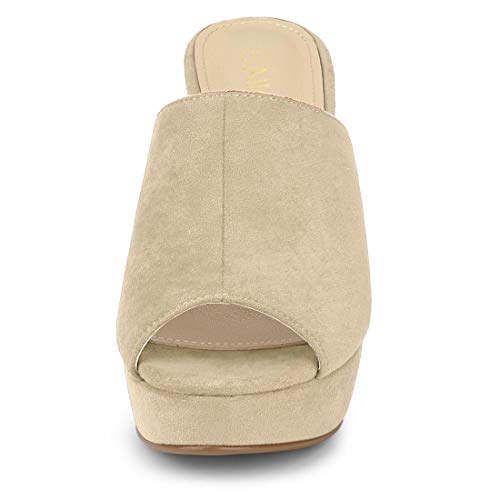 Image of Allegra K Women's Open Toe Platform Chunky Heel Slides Sandals | Party Sandals