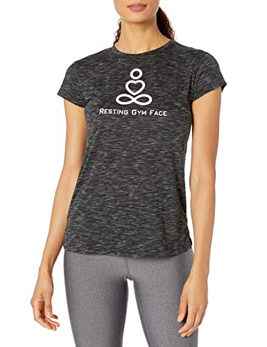 SHAPE activewear Damen Dancers Short Sleeve Tee T-Shirt, Black Heather/Resting, X-Klein Cover