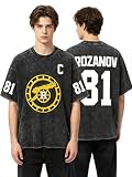 Mengmiao Heated Rivalry Shirt – Rozanov 81 Eishockey Trikot im Hip-Hop Streetwear Stil für Damen und Herren – Oversize Jersey Shirt Casual Unisex