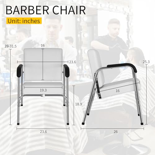 BLKMTY-Barber-Chair-Recline-Salon-Chair-Portable-Stylist-Chairs-Comfy-Shampoo-Chair-Hair-Stylist-Chair-for-Salon-Barbershop-Home-Beauty-Salon-Equipment-Max-Load-Weight-330-lbs-White