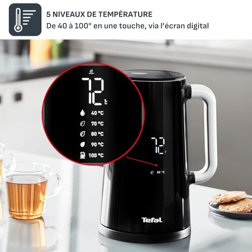 Bouilloire électrique rapide 1.7L Tefal arrêt automatique noire