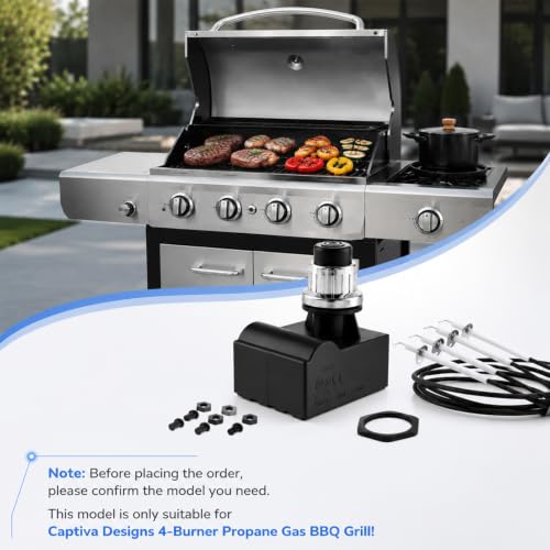 Image of Electronic Igniter Kit for Captiva 4-Burner Gas Grill, Replacement Parts | Complete electronic igniter replacement kit for Captiva Designs 4-burner propane gas grill. Durable, heat-resistant.