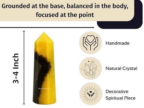 Image of Crystal Heaven Septarian Crystal Tower Obelisk Point For Chakra, Healing And Balancing - Aaa Grade Original Certified Gemstone Agate For Reiki Meditation Yoga Spiritual (3-4 Inches)
