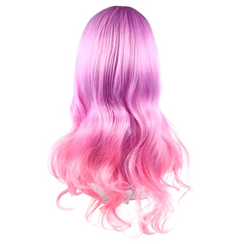 FRCOLOR Cabelo Comprido Encaracolado Ondulado Perucas Coloridas de Cabeça Cheia Perucas de Halloween