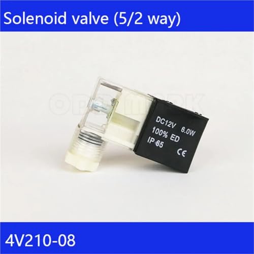 Électrovanne 5/2 commande d'air 4V210-08 bobine 12V 24V AC220V AC110V - 6