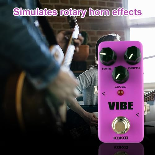 Jemora Mini pédale d’effets pour guitare Vibe FUV2 simulant un effet de klaxon rotatif pédale de guitare portable pour guitare électrique True Bypass Footswitch haut-parleur effet processeur de son - Les Beatles, Paul McCartney, John Lennon, RIngo Starr, George Harrison Jemora Mini pédale d'effets pour guitare Vibe FUV2 simulant un effet de klaxon rotatif pédale de guitare portable pour guitare électrique True Bypass Footswitch haut-parleur effet processeur de son – Image 6