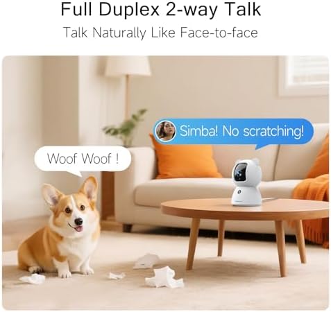 CINMOORE 2.5K Indoor Camera 4pack, Free AI Person/Pet/Cry Detection, 4MP Baby/Dog/Cat/Pet Camera with Phone App, Pan Tilt WiFi Cameras for Home Security, Night Vision, Full Duplex Audio — view 7