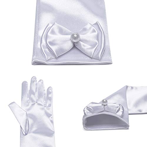 image for Joy Join Little Girls Princess Gloves(Solid Color Long Elbow Length) F