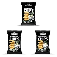Layenberger High Protein Chips Sour Cream & Onion, satte 43,8% Eiweiß und nur 19,8% Kohlenhydrate bei nur 3,2 g Zucker, nicht frittiert, (1 x 75 g) (Packung mit 3)