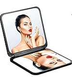 Mpowtech Magnifying Compact Cosmetic Mirror, Folding Makeup Hand held Pocket Vanity Mirrors,Small Co