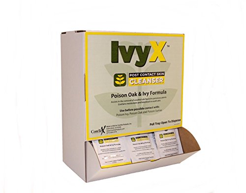 Coretex Ivy X Post Contact Skin Cleanser - 50 wipes Cleansing Towelette for Poison Ivy Treatment