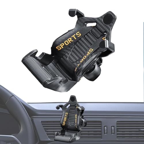 Soporte para teléfono de asiento de carreras, modelo de diseño de asiento de carreras, soporte para teléfono de coche, soporte de teléfono con forma de asiento de ventilación de coche, soporte de