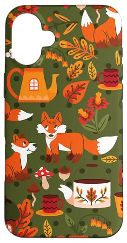 cottagecore �L�c�l �L�m�R �e�B�[�p�[�e�B�[ �t�F�A���[�K�[�f�� ���S�n�̗ǂ��q���b�Q �X�}�z�P�[�X iPhone 16 Plus �p