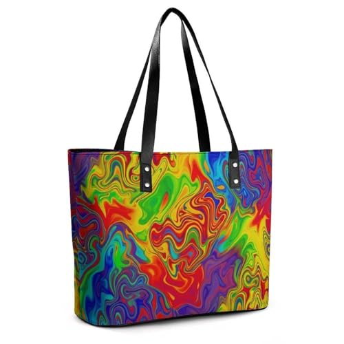 Bolso tote grande de cuero suave para mujer miniatura 5