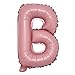 16 inch Candy Pink Alphabet Letter and Number Balloons Set Package, Aluminum Hanging Foil Film Banner Mylar Balloon for Birthday Party Decoration Custom Word (A-Z, 0-9) (16 inch Candy Pink B)