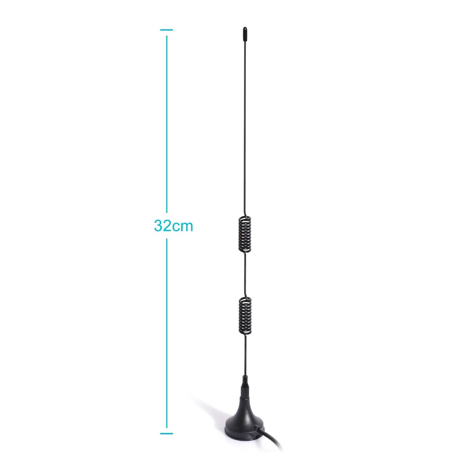 Bingfu Antenna RTL SDR Bibanda 978MHz 1090MHz 7dBi Base Magnetica SMA Maschio MCX per Ricevitore ADS-B Aviazione Radio Definito Software RTL SDR Ricevitore Sintonizzatore Dongle USB Stick