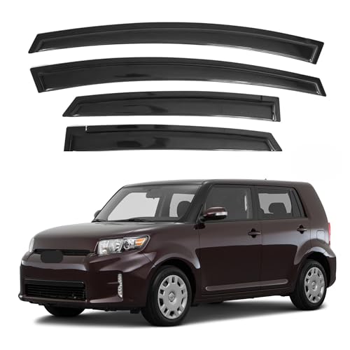 IG Window Visor for Scion xB 2008-2015, Rain Guard Tape-On Extra Durable Sun Wind Side Vent Window Deflector, 2008 2009 2010 2011 2012 2013 2014 2015
