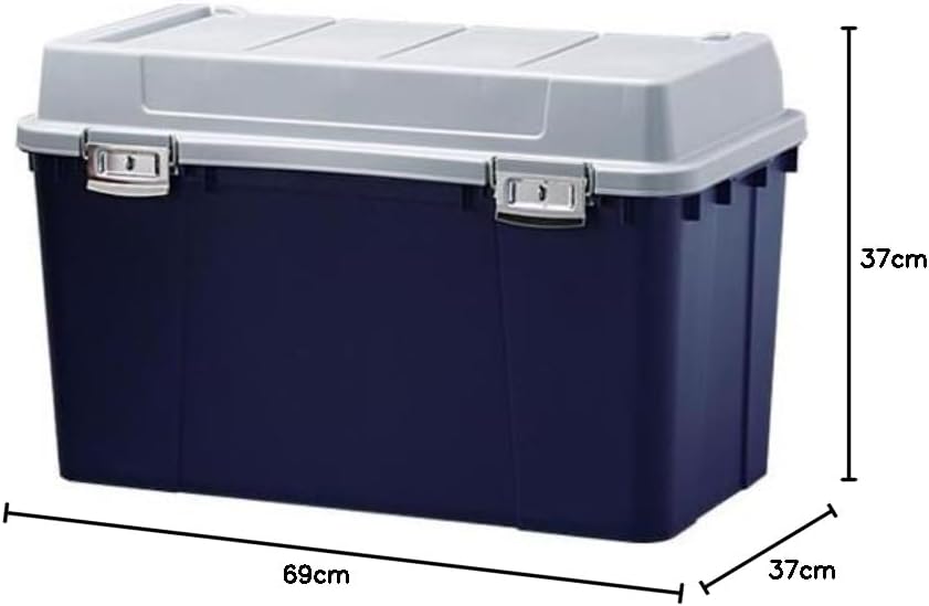 アイリスオーヤマ 収納ボックス 屋外 宅配ボックス 収納用品 バックルストッカー 密閉 蓋つき 105L KB-780 ダークブルー
