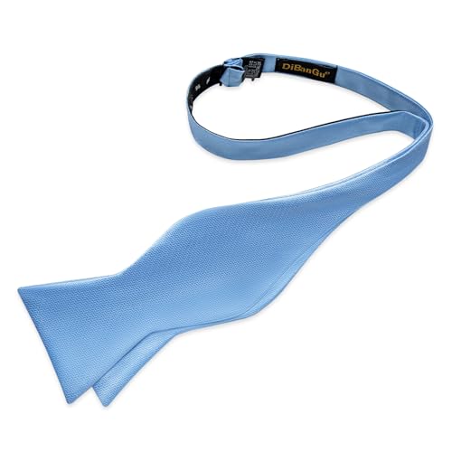 Image of DiBanGu Mens Silk Self Bow Tie Set 4PCS for Tuxedo Wedding