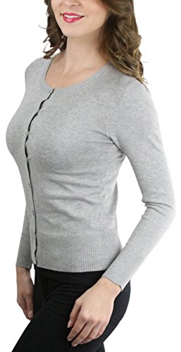 Image of ToBeInStyle Women's Long Sleeve Button Down V-Neck Cardigan