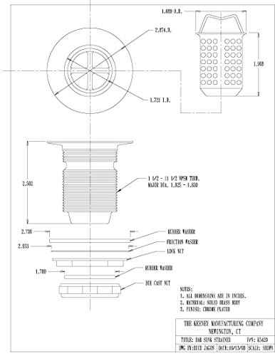 Colador para fregadero con canasto largo en acero inoxidable miniatura 2