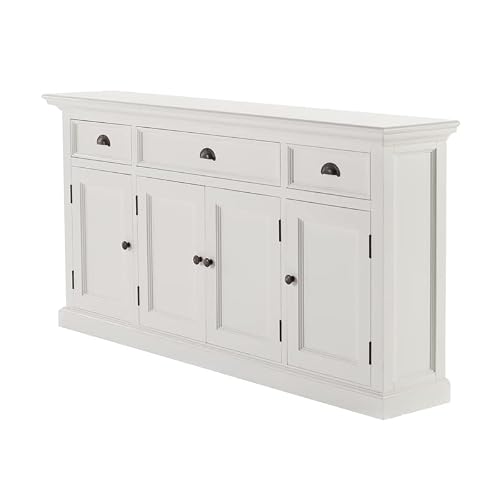 Novasolo Halifax Mahogany Wood Buffet Buffet Console Table In White #TOP2