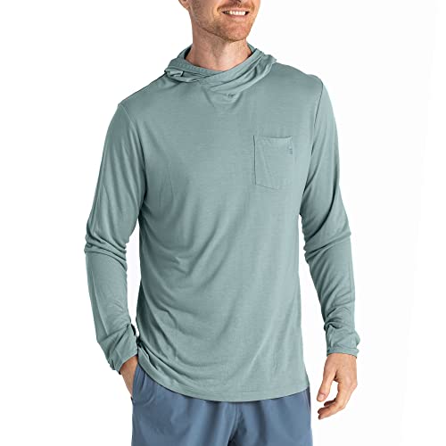 Free Fly Men's Bamboo Lightweight Hoodie - Quick Dry, Breathable Performance Outdoor Shirt With Sun Protection - Upf 20+ - Sabal Green, Large #TOP20