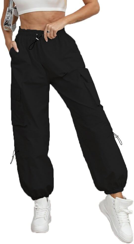 Women's Cargo Pants Baggy Trendy Casual Hiking Parachute Pants - Image 3