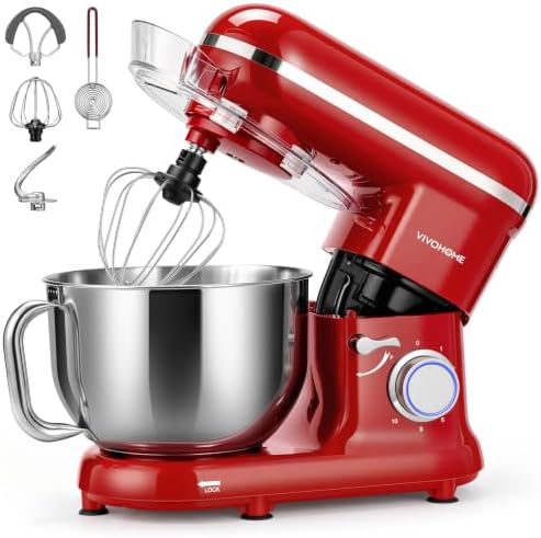VIVOHOME Stand Mixer, 6-Quart Tilt-Head Kitchen Mixer with Bowl, ...
