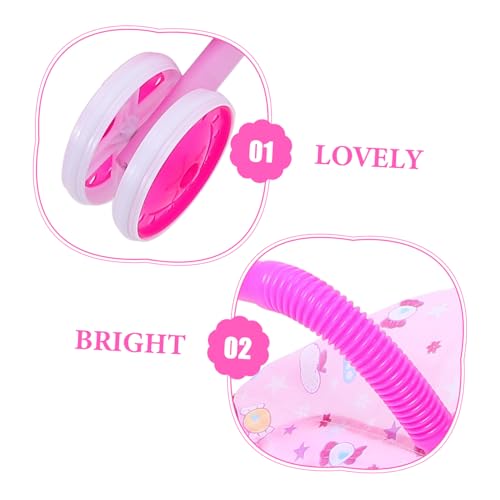 FUNNETOYU Puppenwagen mit Großem Korb Leichter Puppenbuggy für Kleinkinder Fördert Rollenspiel und Kreativität Kindgerechtes Design Geeignet für Mädchen und Jungen Ab Jahren – Bild 8