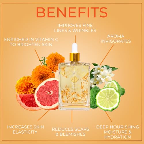 Safa Citrusé Oil - Vitamin C Oil | Non-Greasy Serum For Face, Body | Fast Absorbing Skincare | Grapefruit, Italian Bergamot, Egyptian Neroli & Marigold Petals thumb #4