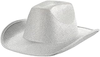 Geagodelia Felt Cowboy Hat for Women Fluffy Feather Trim Disco Cowgirl Hat Womens Adult Halloween Costumes Preppy Hat for Fancy Dress Up Role Play Cosplay Birthday Party