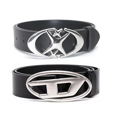 OIXEY 2 Piezas Cinturones De Mujer, Cinturon Mujer De Pu, Cinturón Y2K, Cinturón De Cuero Punk, Estilo Punk Rock,Cómodo Y Ajustable Para Hombres Y Mujeres,Con D Y Estrella Clip | Ya disponible en tu tienda friki favorita! En mundofriki.es!
