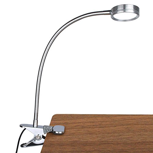 LEPOWER New Version Clip On Light/Reading Lights/Bed Light/Light Color Changeable/Stepless Adjustable Brightness Clamp